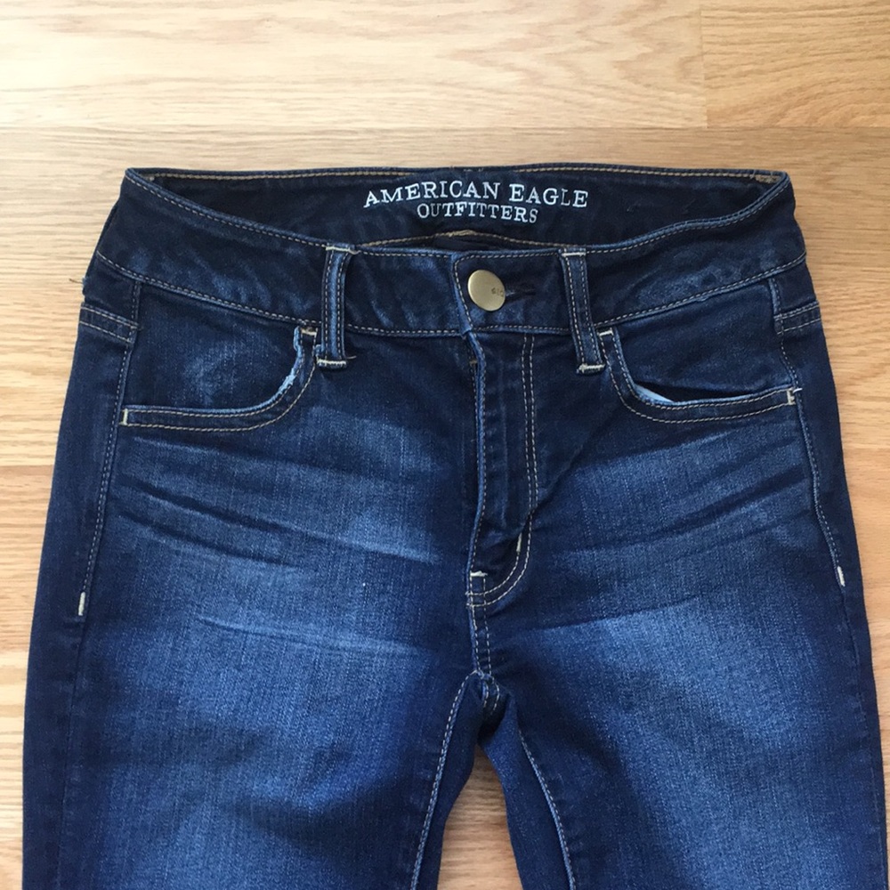 American eagle blue skinny jeans
